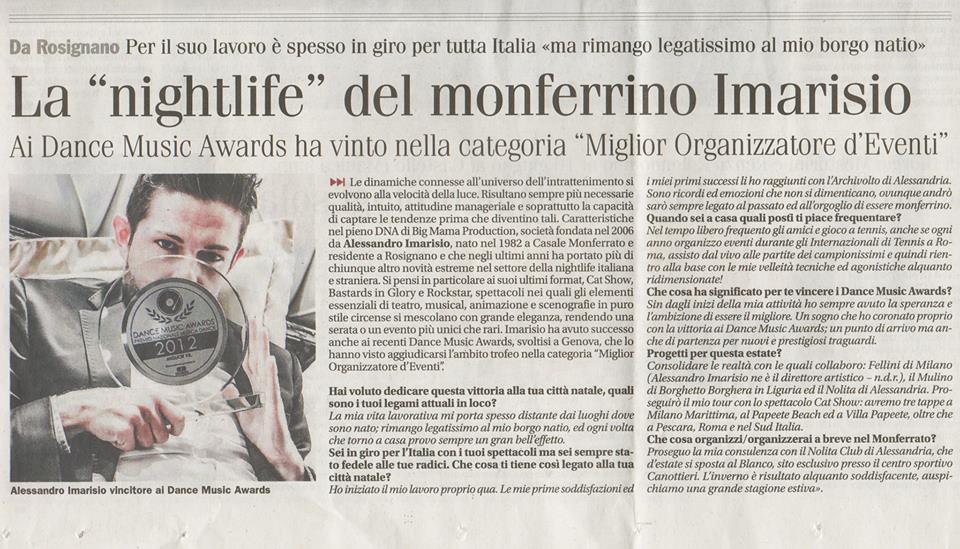 La “nightlife” del monferrino Imarisio