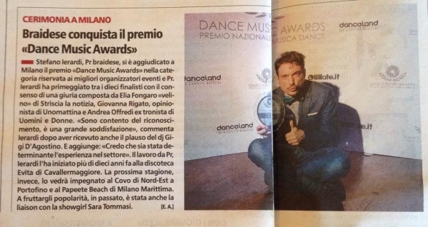 Braidese conquista il premio Dance Music Awards